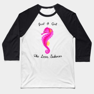 Cute Seahorse Baseball T-Shirt